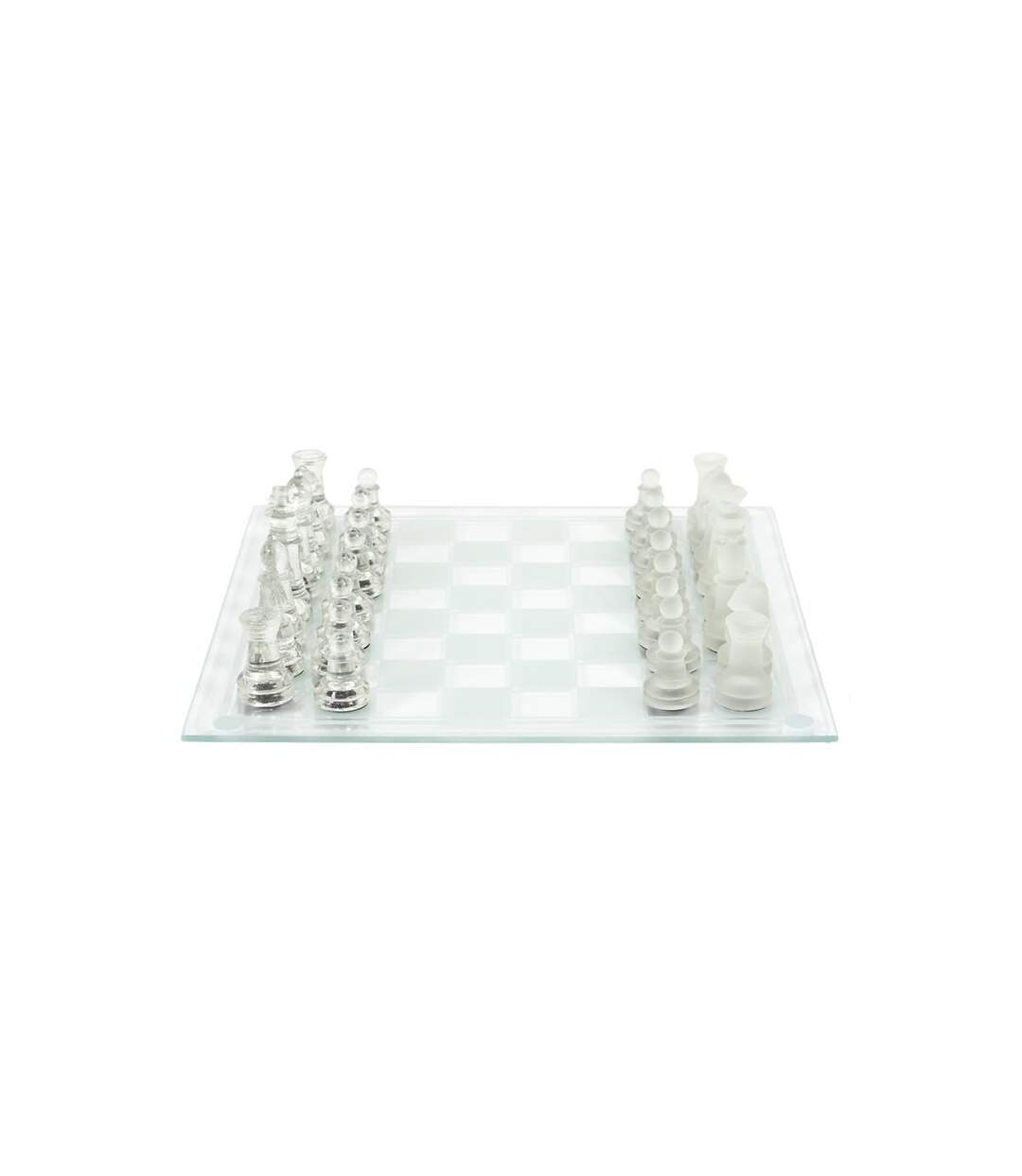 Jeu d'Echecs Verre 25cm Transparent-2