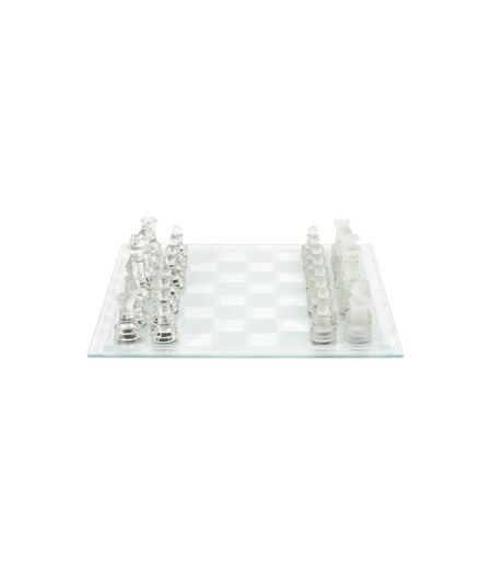 Jeu d'Echecs Verre 25cm Transparent