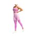 Legging Motif/style À Rayures Femme Violet Clair Gym Hero-2