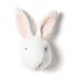 Peluche trophée mural Basse-cour Lapin Blanc Alice-2