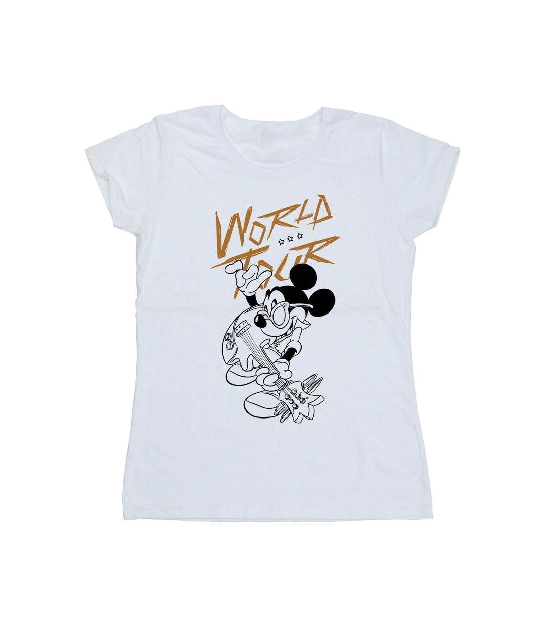 Disney T-shirt en coton Mickey Mouse World Tour Line - Femmes/Dames (Blanc) - UTBI33829-1