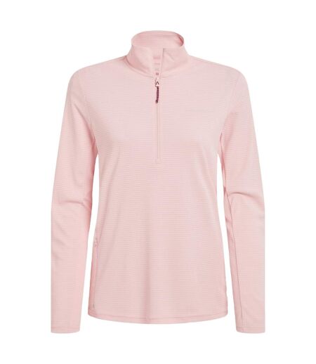 Haut Manches Longues À Col Montant Zippé Femme Rose Pâle Craghoppers