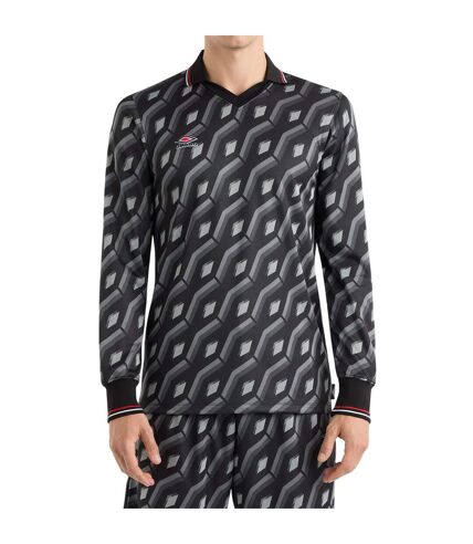 Mens jacquard long-sleeved jersey black/grey Umbro