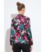 T-shirt col montant imprimé fleurs-2