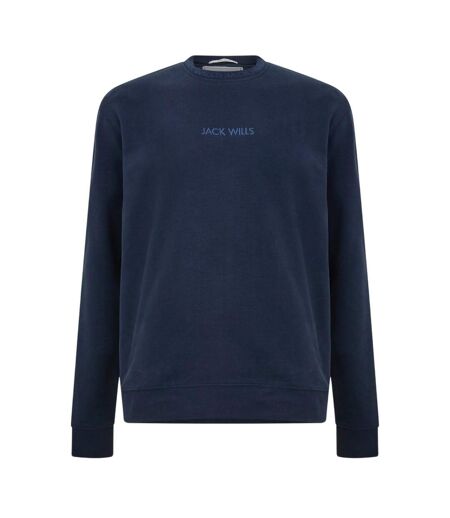 Mens Jacquard Crew Neck Sweatshirt Navy Jack Wills