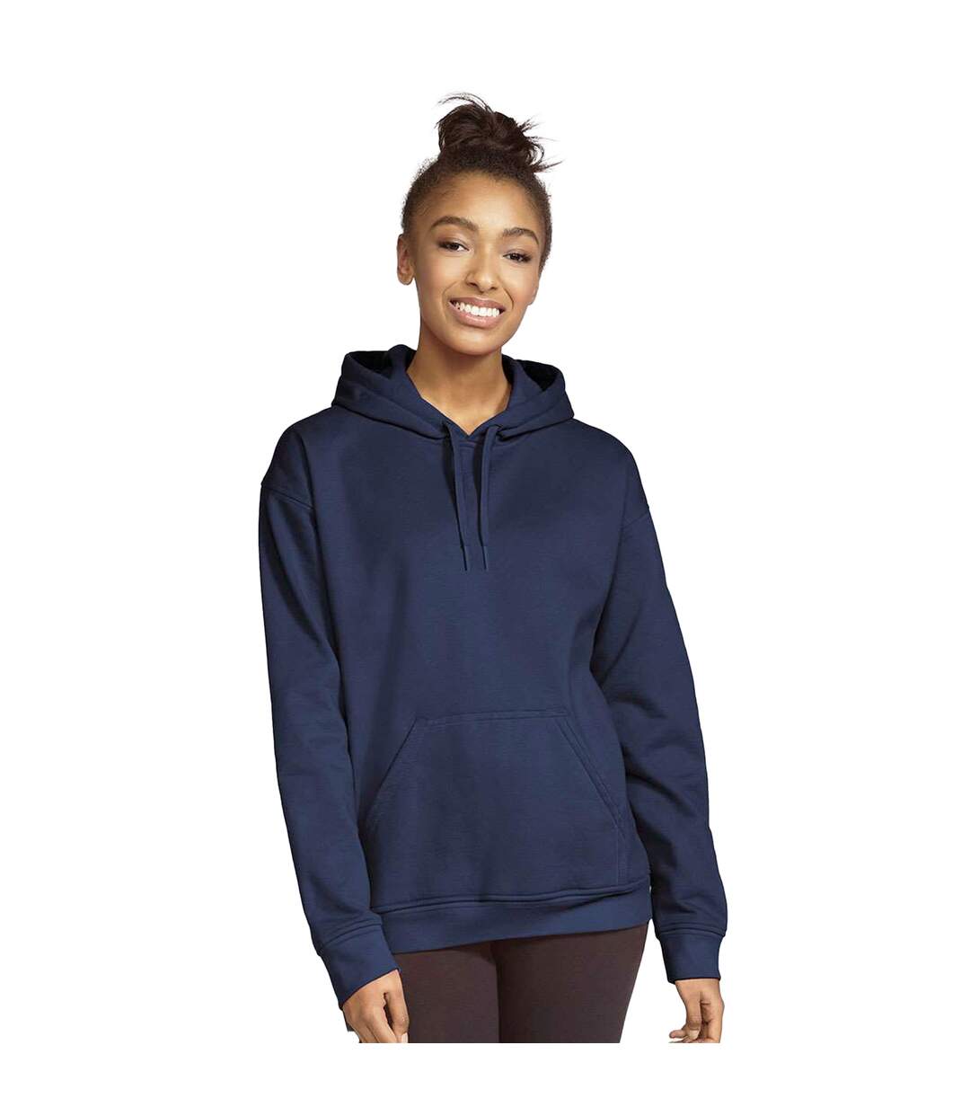 Sweat À Capuche Softstyle Adulte Bleu Marine Gildan-1