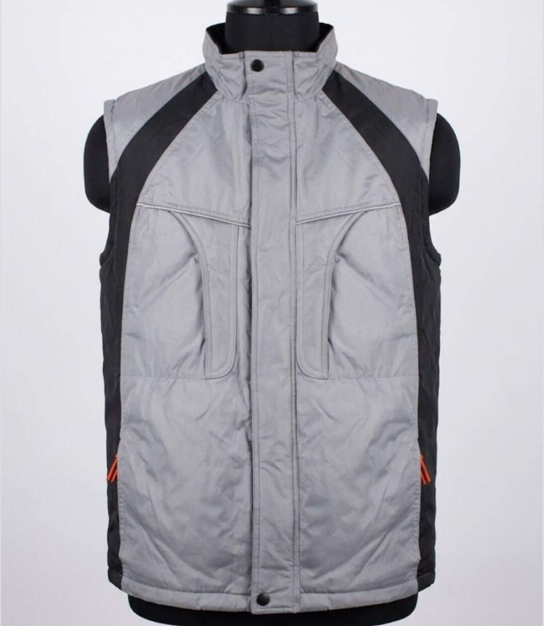 SEDETEX SH1138G — Gilet sans manches gris et noir : protection imperméable et visibilité accrue-3