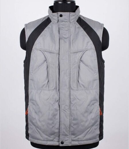 SEDETEX SH1138G — Gilet sans manches gris et noir : protection imperméable et visibilité accrue