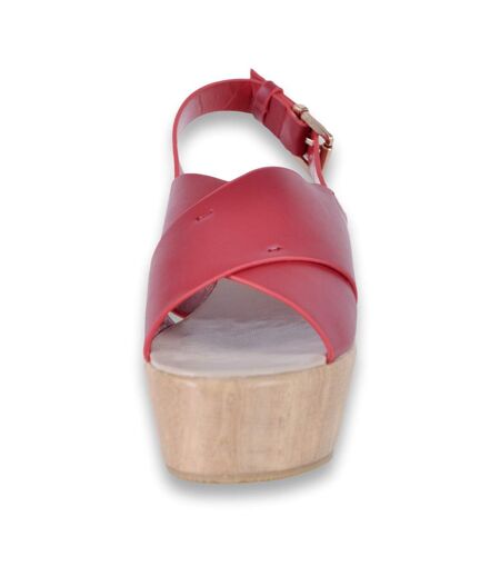 Chaussure femme - Sandale de couleur rouge