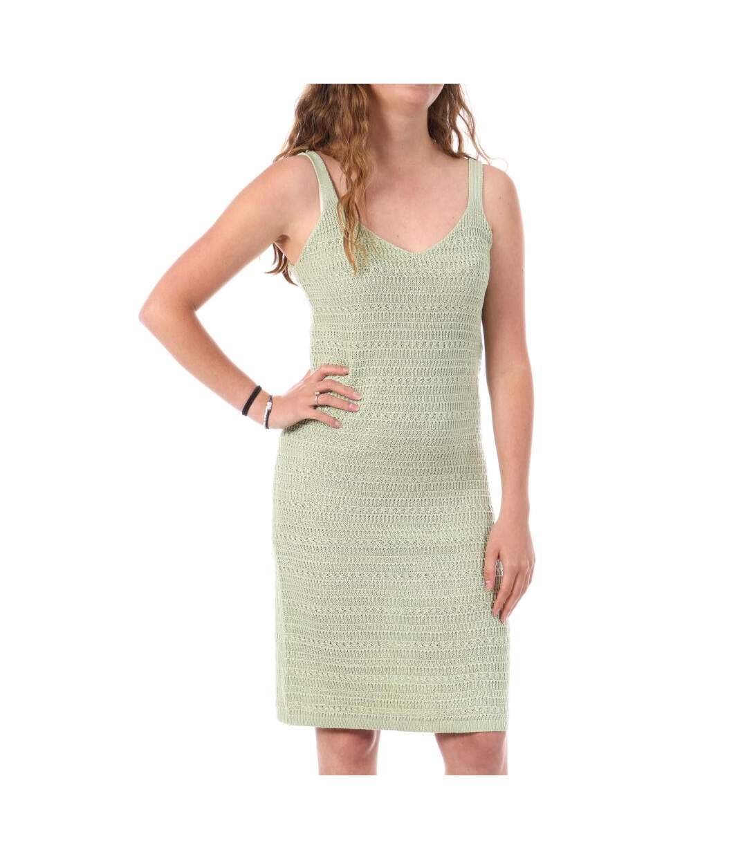 Robe verte femme jdy tropica-1