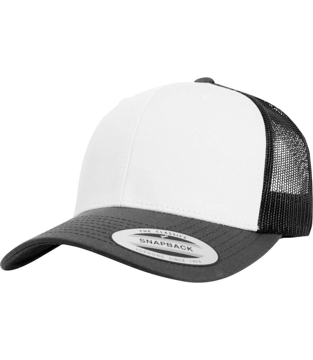 Casquette trucker flexfit gris / blanc / gris foncé Yupoong-1