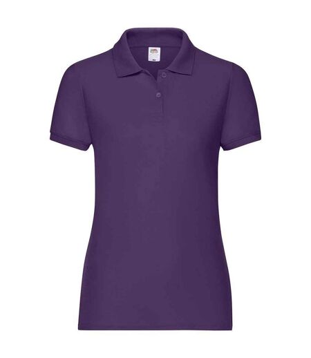 Polo manches courtes femme violet Fruit of the Loom