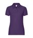 Womens/ladies lady fit piqué polo shirt purple Fruit of the Loom