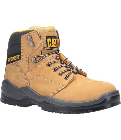 Mens Striver Lace Up Injected Leather Safety Boot Honey Caterpillar