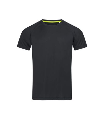 Stedman Mens Active Raglan Mesh T-Shirt (Black Opal) - UTAB343
