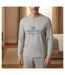 OZABI Pyjama Homme Doublé Polaire Print Brodé-2