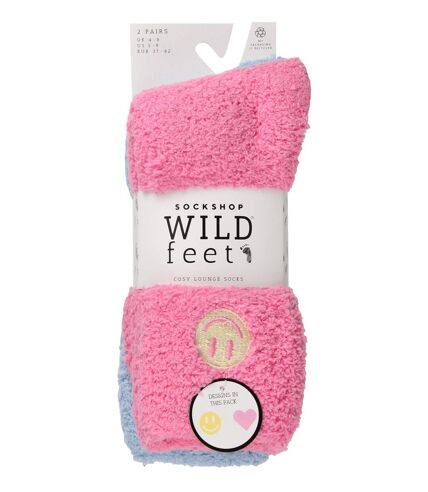 Wildfeet - 2 Pairs Ladies Cosy Lounge Socks