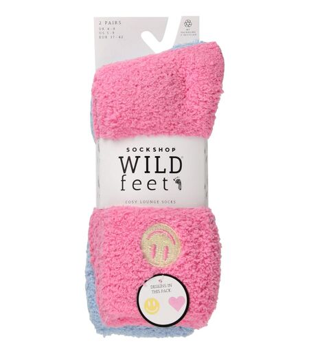 Wildfeet - 2 Pairs Ladies Cosy Lounge Socks