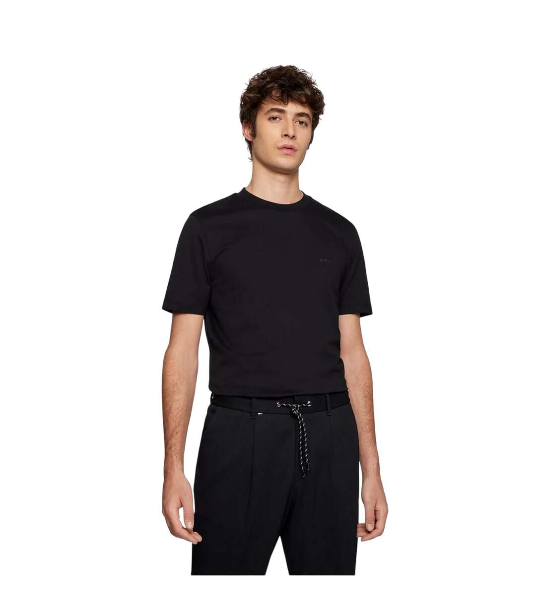 Mens Hbb Thompson Tonal Logo T-shirt Black Boss-1