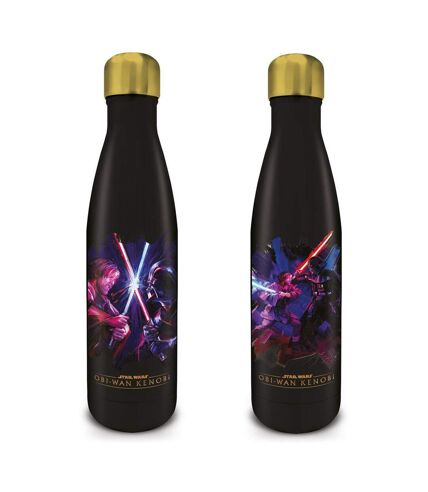Star Wars: Obi-Wan Kenobi Battle Metal Water Bottle (Black/Gold) (One Size) - UTPM4759