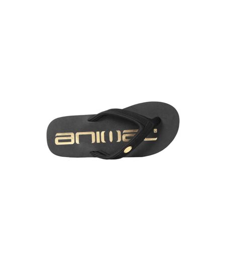 Tongs swish femme noir vif Animal