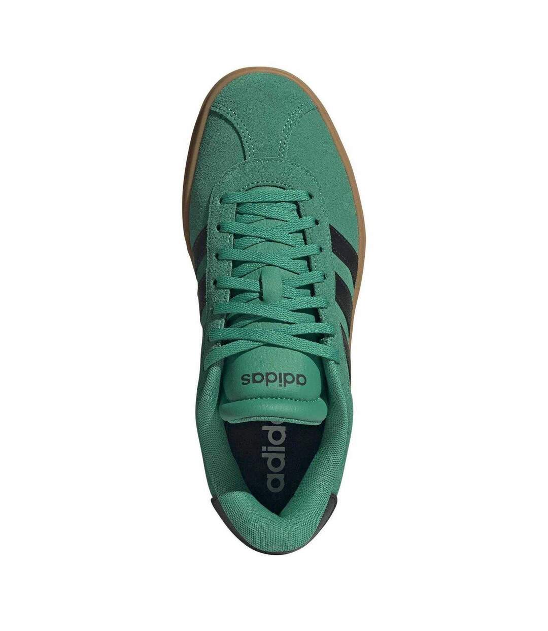Womens/ladies Vl Court Suede Platform Shoes Court Green Adidas-4