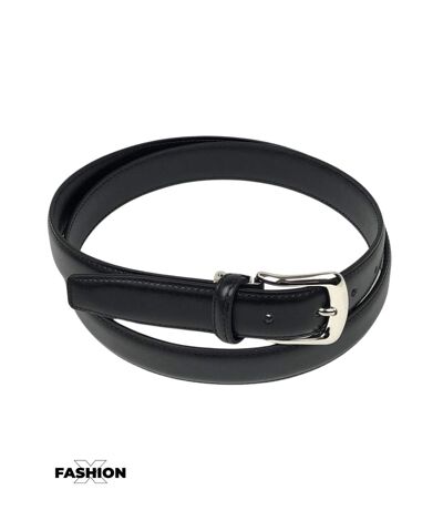 Ceinture en cuir noir homme - Sangle réglable