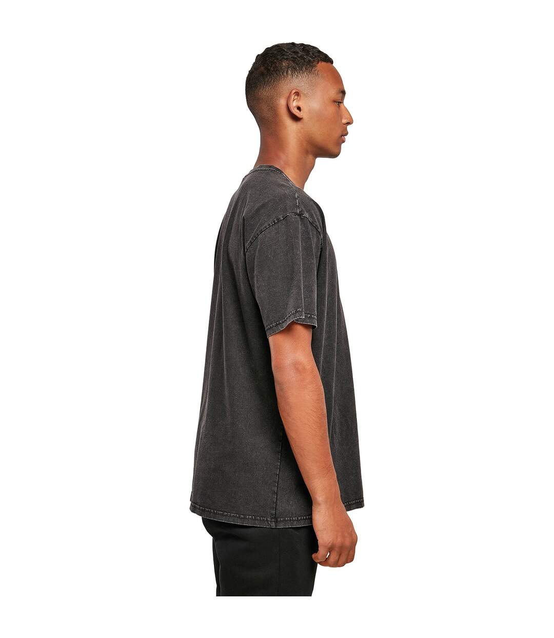 Mens Heavyweight Oversized T-shirt Black Build Your Brand-3
