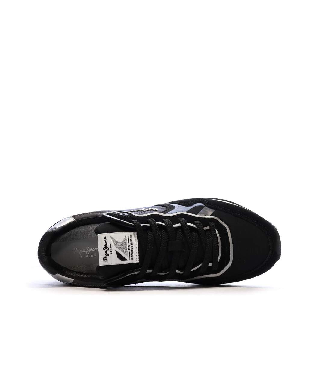 Baskets noires femme pepe jeans brit-4