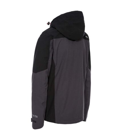 Trespass Mens Tappin Hooded Waterproof Jacket (Dark Grey) - UTTP4745