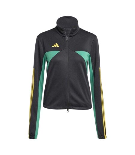 Veste De Survêtement Motif/style Blocs De Couleurs Femme Noir Jaune Or Vert Adidas