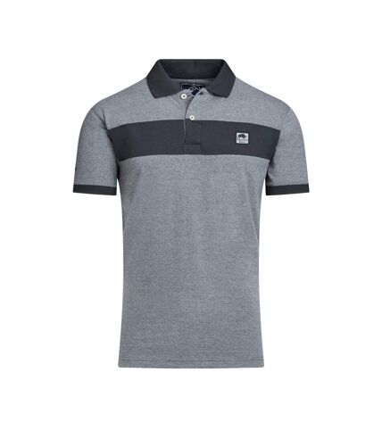 Polo à panneaux contrastés pour hommes charbon de bois Raging Bull