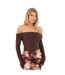 Haut Manches Longues Motif/style Torsadé Femme Marron I Saw It First-1