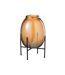 Paris Prix - Vase Sur Pied Design tonato 40cm Marron & Noir