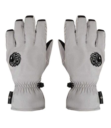 Unisex Adult Wind Resistant Plain Ski Gloves Grey Pretty Green