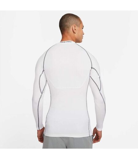 Mens Pro Core Long-sleeved T-shirt White Nike