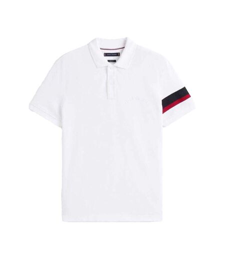 Polo Manches Courtes Motif/style Brodé Homme Blanc Tommy Hilfiger