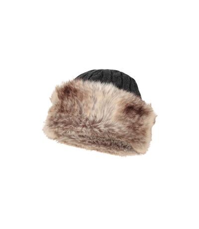 Womens/ladies faux fur winter hat cream Mountain Warehouse