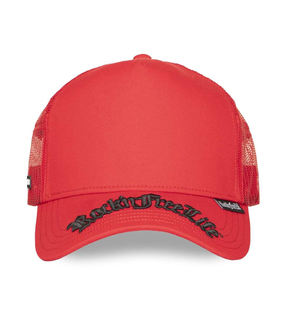 Casquette trucker avec filet et visière brodée Red Man Rock'n Free Life-2