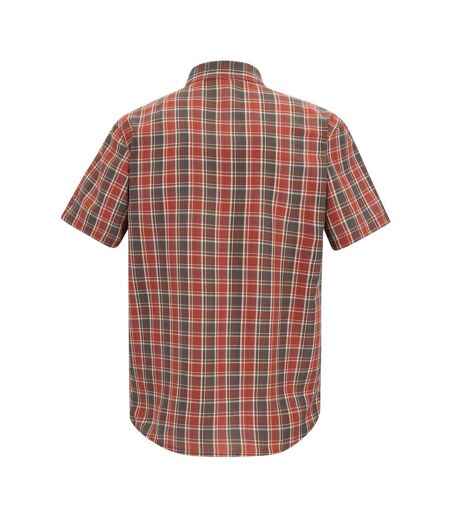 Mens Mindano Multi Check Short-sleeved Shirt Dark Storm Regatta