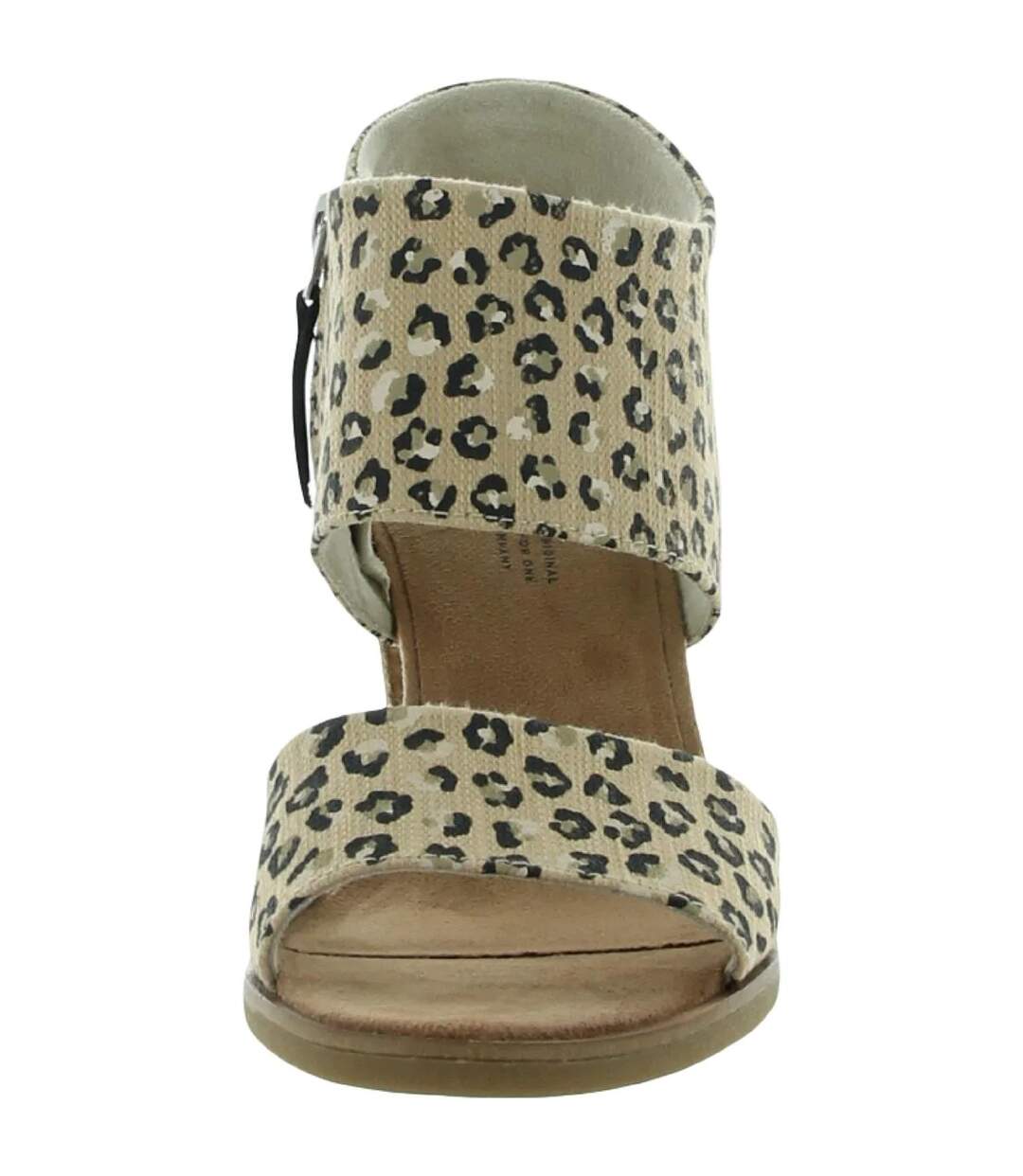 Womens/ladies Majorca Cheetah Print Sandals Natural Toms-1