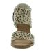 Womens/ladies Majorca Cheetah Print Sandals Natural Toms-1