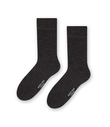 Mens Warm Soft Merino Wool Ribbed Dress Socks