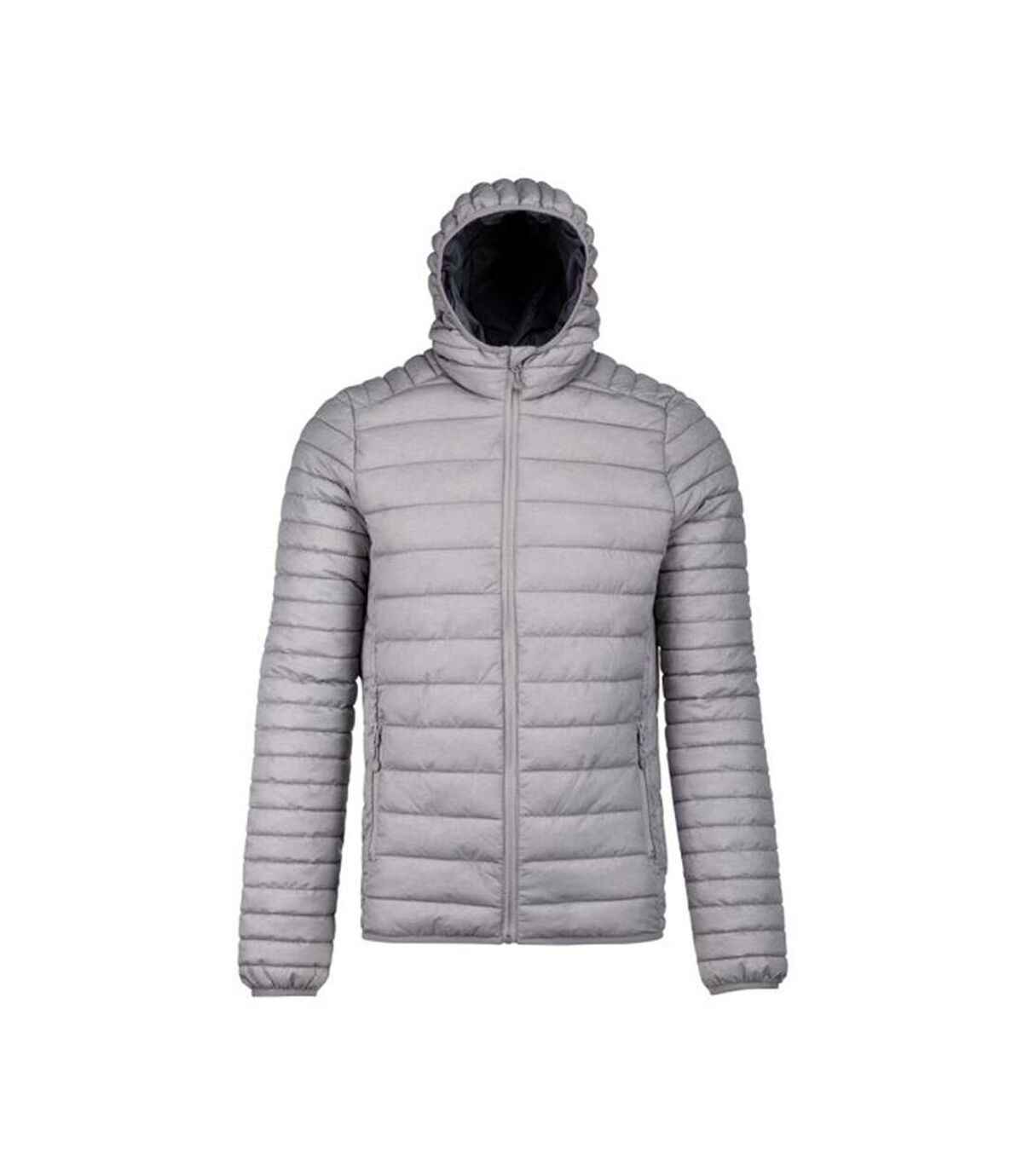 Kariban Mens Lightweight Hooded Down Jacket (Marl Silver)