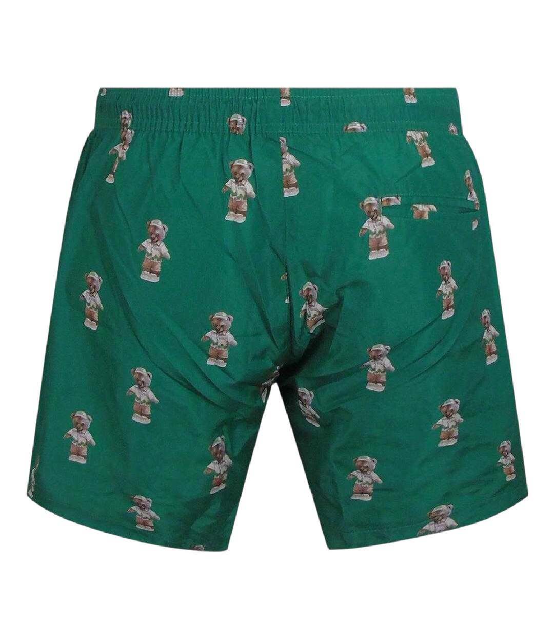 Short De Bain Motif/style Ours En Peluche Homme Vert Philipp Plein-2