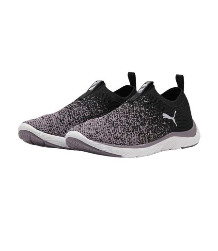 Womens/ladies Softride Remi Trainers Black White Plum Puma