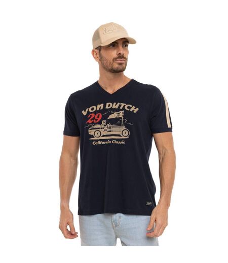 T-shirt homme regular fit col V en jersey Flag Vondutch