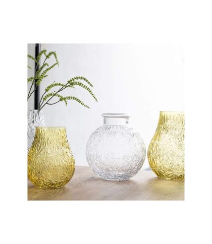 Paris Prix - Vase Design En Verre diamant 27cm Transparent