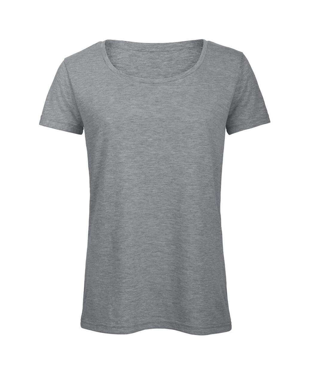 T-shirt femme gris clair chiné B&C