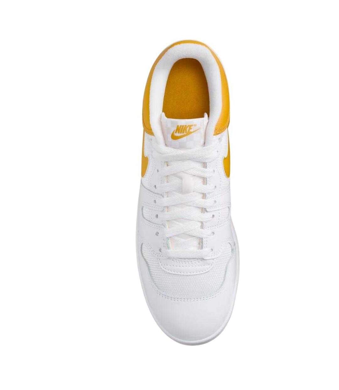 Mens Attack Leather Trainers White Yellow Nike-4